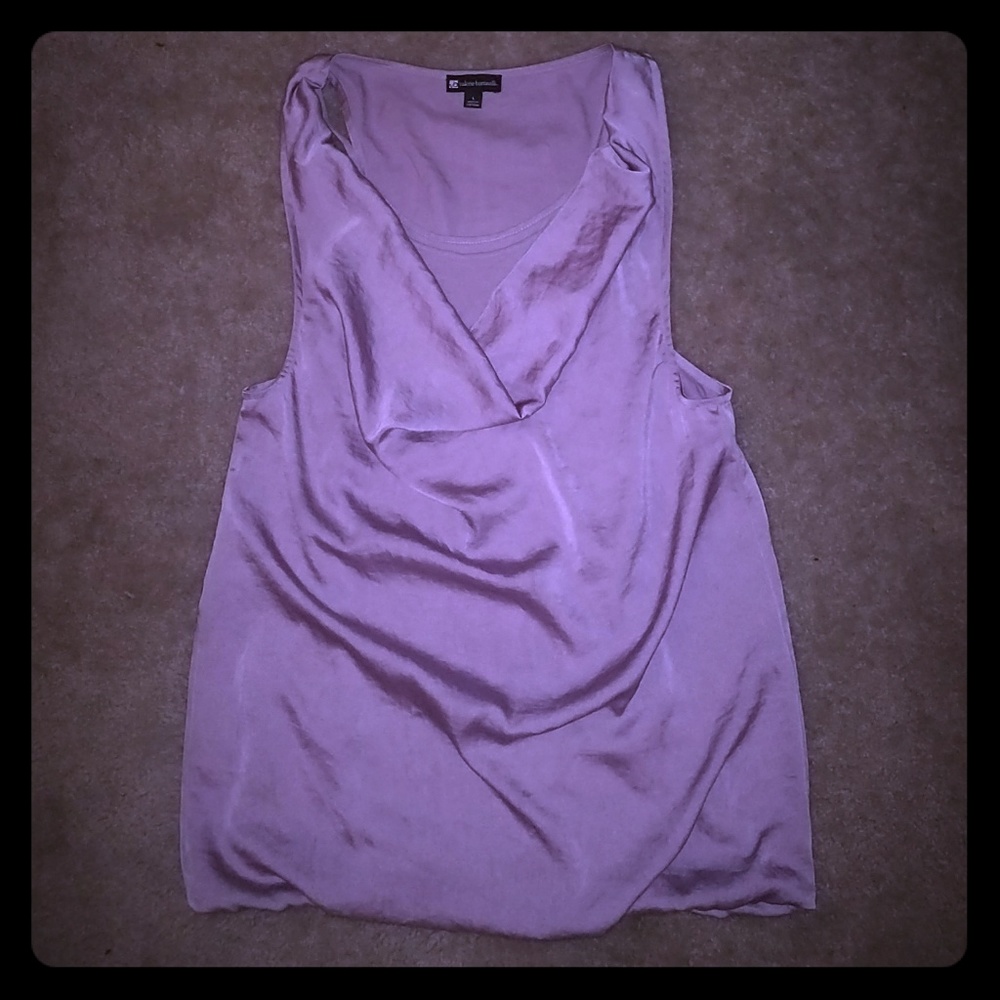 Valerie Bertinelli light purple tank top